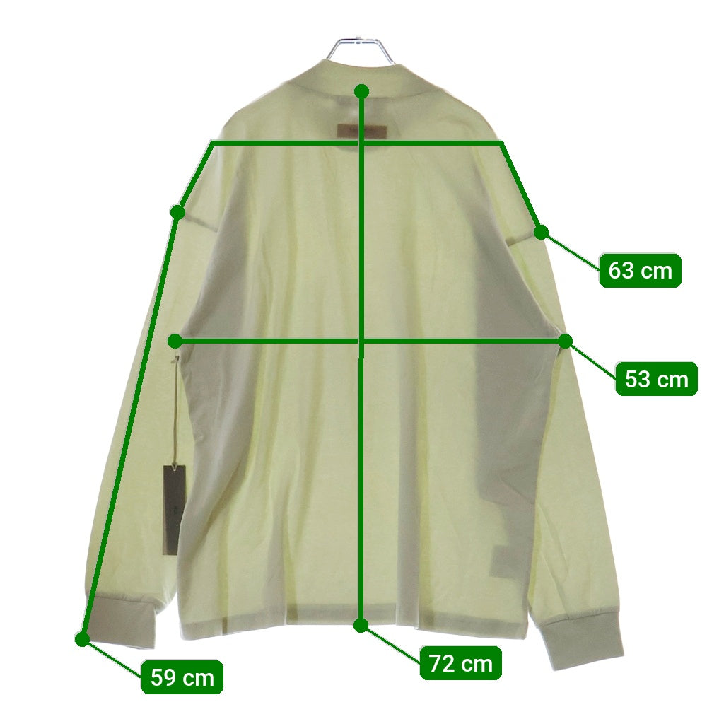 FEAR OF GOD ESSENTIALS(フィアオブゴッド エッセンシャルズ) L/S T-SHIRT ラバーロゴ 長袖Tシャツ ロンT クリーム