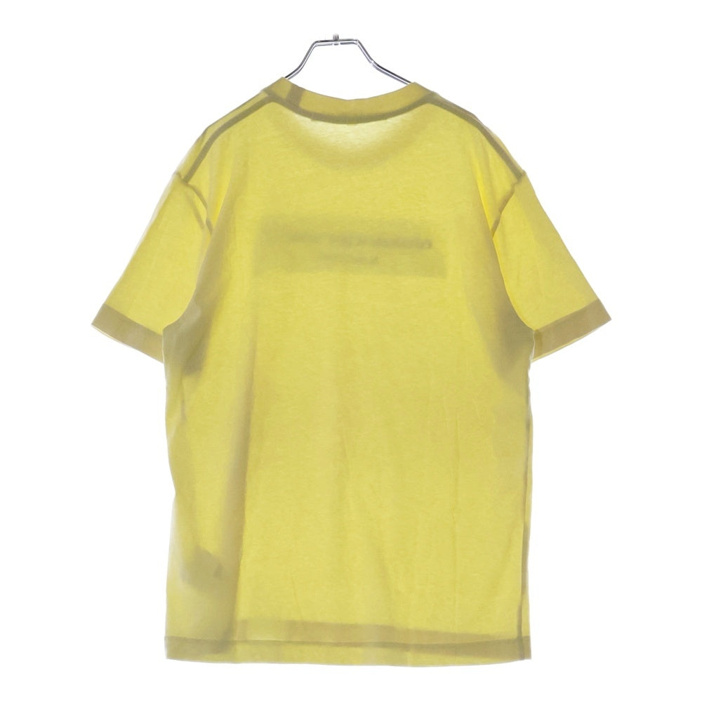 ALEXANDER WANG(アレキサンダーワン) Embossed Logo Acid Tee ウォッシュド加工半袖Tシャツ イエロー