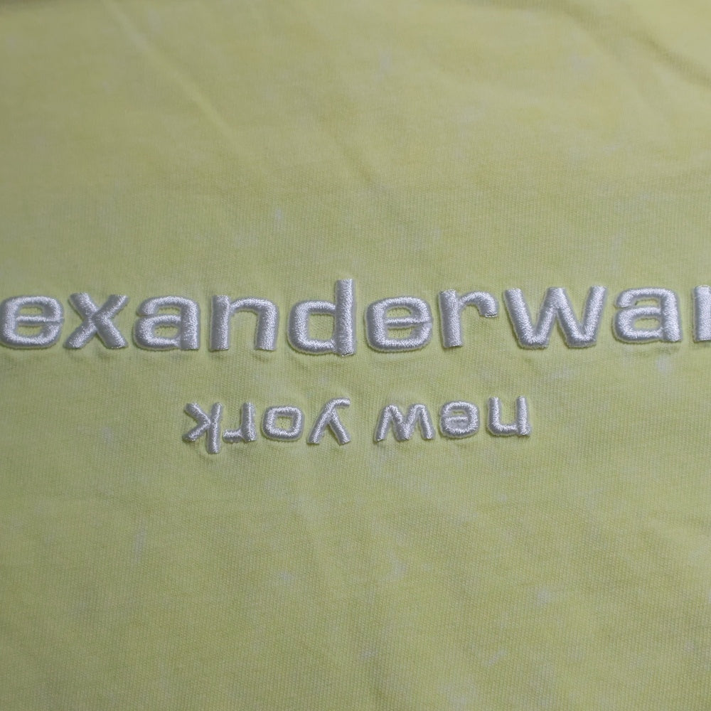 ALEXANDER WANG(アレキサンダーワン) Embossed Logo Acid Tee ウォッシュド加工半袖Tシャツ イエロー