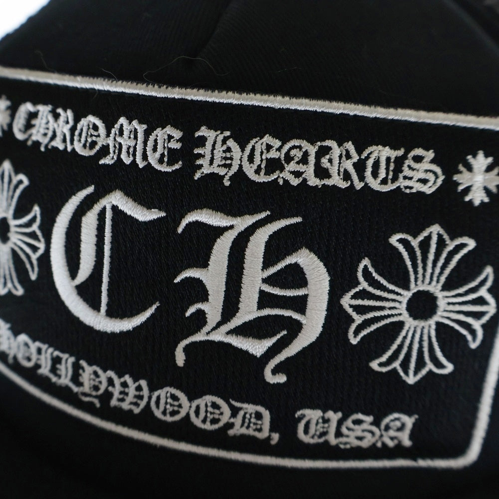 CHROME HEARTS(クロムハーツ) TRUCKER CAP トラッカーキャップ CH刺繍パッチクロスボール付メッシュ帽子 ブラック