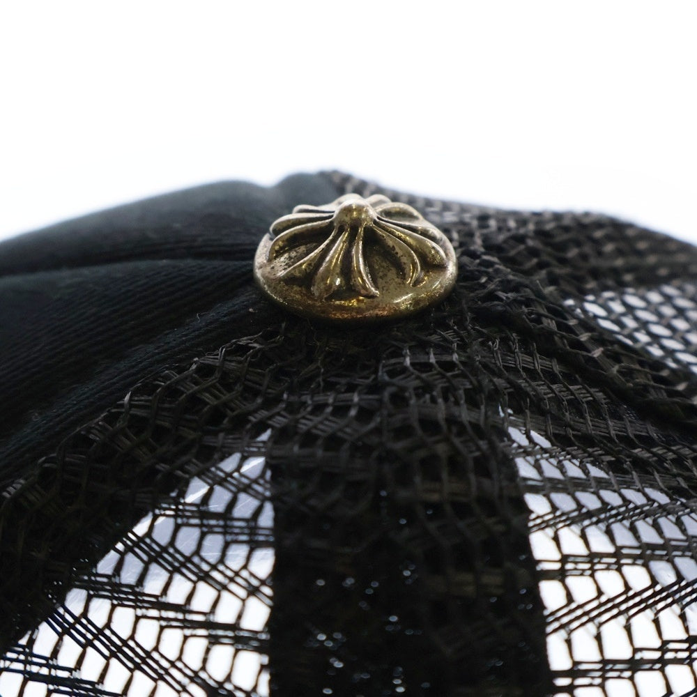 CHROME HEARTS(クロムハーツ) TRUCKER CAP トラッカーキャップ CH刺繍パッチクロスボール付メッシュ帽子 ブラック