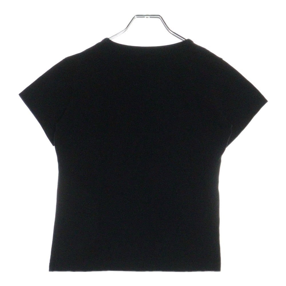 DOLCE & GABBANA(ドルチェアンドガッバーナ) Line Stone Logo T-shirts ラインストーンロゴTシャツ レディース半袖Tシャツ ブラック