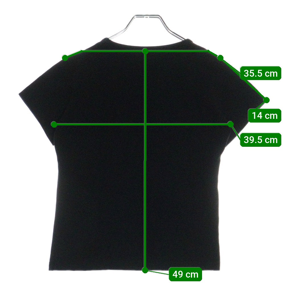 DOLCE & GABBANA(ドルチェアンドガッバーナ) Line Stone Logo T-shirts ラインストーンロゴTシャツ レディース半袖Tシャツ ブラック