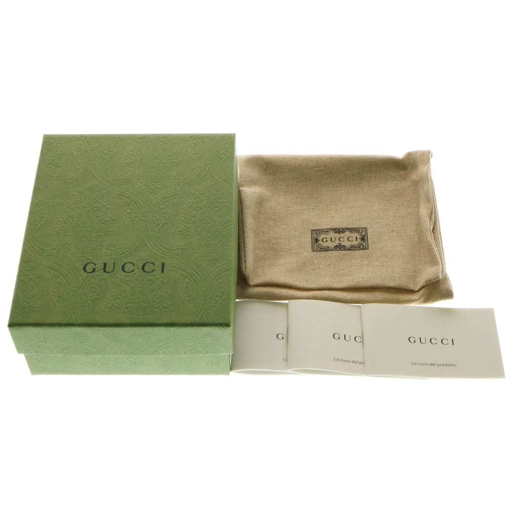 GUCCI(グッチ) GG マーモント キルティングデニム コンパクトウォレット レディース二つ折り財布 466492 ブルー