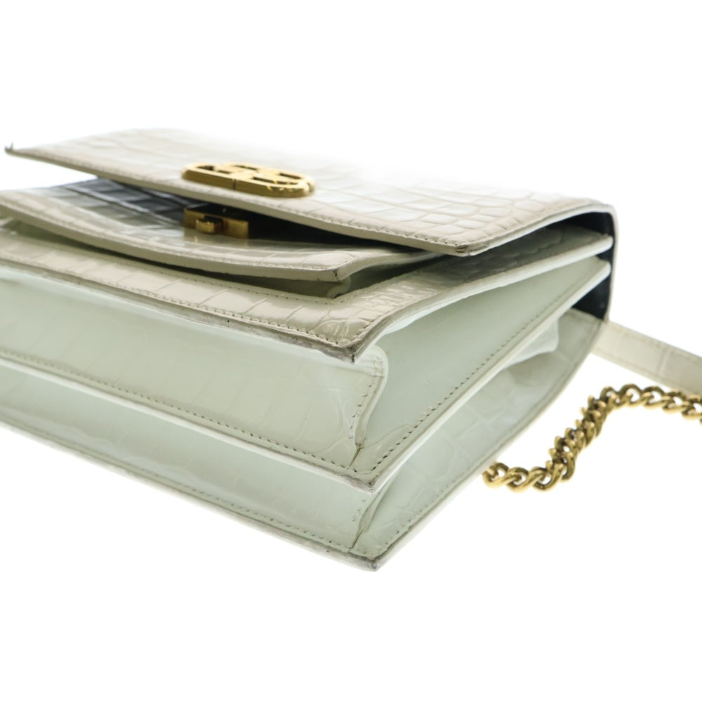BALENCIAGA(バレンシアガ) Sharp S シャープS 2Way チェーンショルダーレザーハンドバッグ レディース 580641 9001 ホワイト