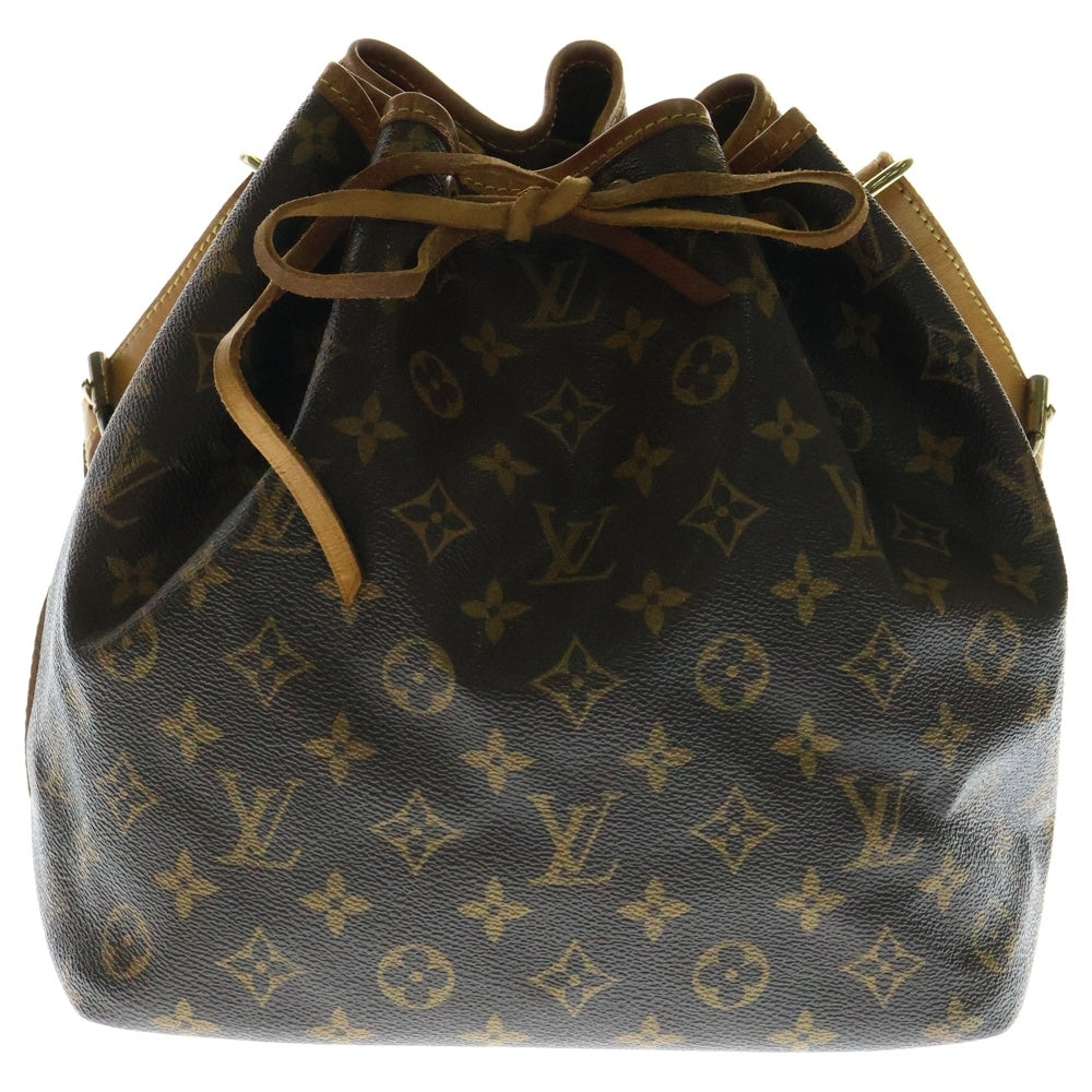 LOUIS VUITTON(ルイヴィトン) M42226 プチ・ノエ モノグラム レディースドローストリングバッグ 巾着バッグ ブラウン