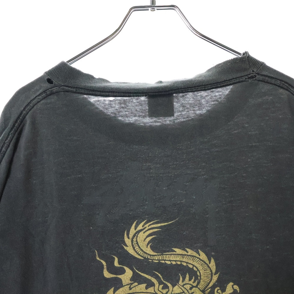 STUSSY(ステューシー) 80S VINTAGE OLD STUSSY DRAGON T-SHIRT ヴィンテージ オールド ドラゴン 半袖Tシャツ グレー