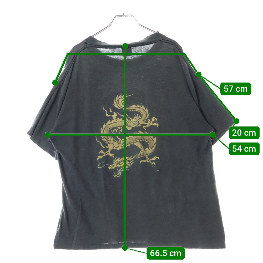 STUSSY(ステューシー) 80S VINTAGE OLD STUSSY DRAGON T-SHIRT ヴィンテージ オールド ドラゴン 半袖Tシャツ グレー