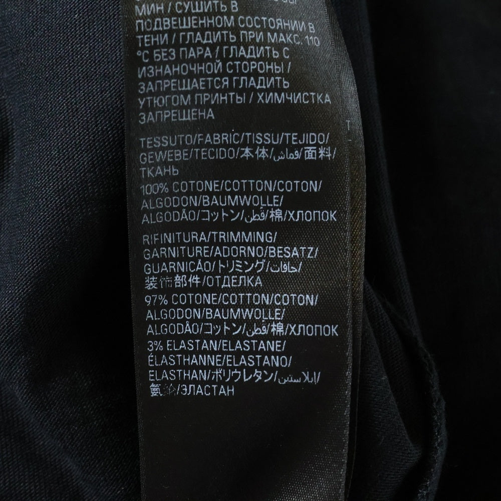 BALENCIAGA(バレンシアガ) 23SS Heavy Metal Long Sleeve T-shirt ヘビーメタルロゴ ダメージ加工長袖Tシャツ ロンT ブラック 739783 TOVE1