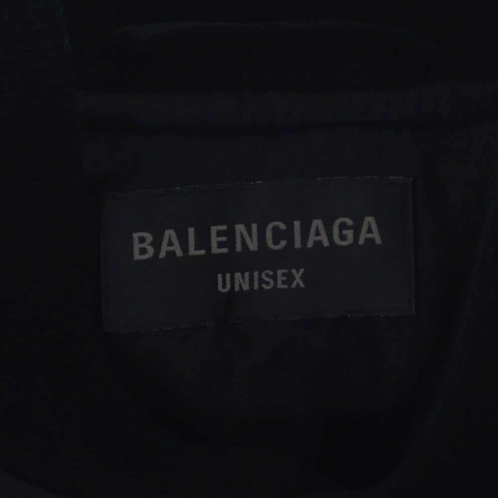 BALENCIAGA(バレンシアガ) Political Varsity Bomber Jacket ロゴ刺繍 ボンバージャケット ブラック 758940 TNO27