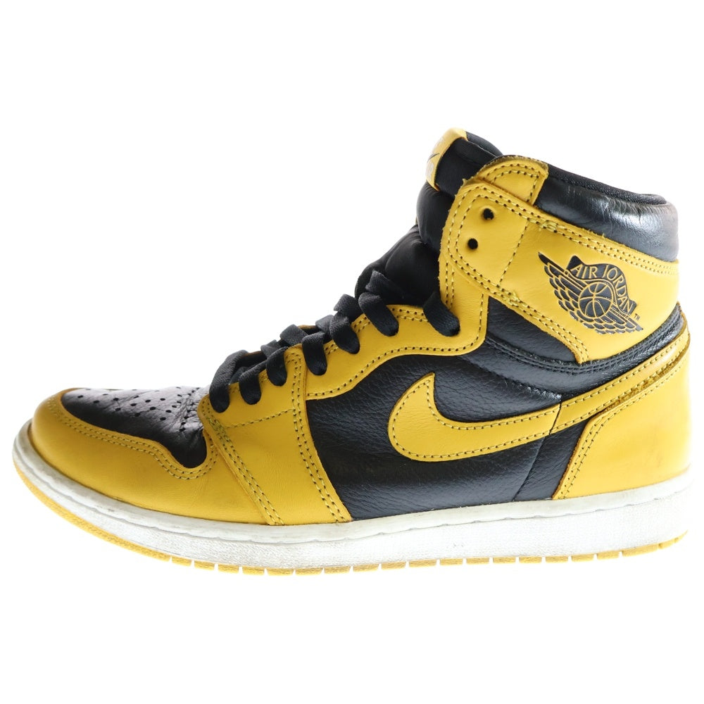 NIKE(ナイキ) AIR JORDAN1 HIGH OG エアジョーダン1 パラン ハイカットスニーカー イエロー US9/27cm 555088-701