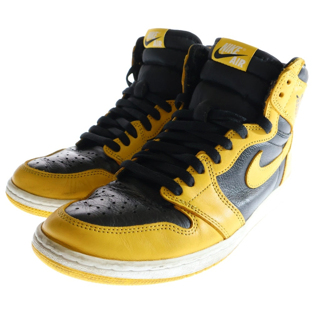 NIKE(ナイキ) AIR JORDAN1 HIGH OG エアジョーダン1 パラン ハイカットスニーカー イエロー US9/27cm 555088-701