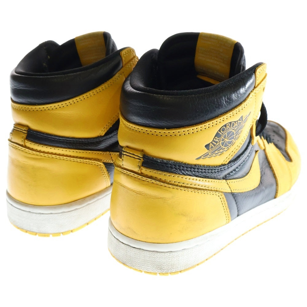 NIKE(ナイキ) AIR JORDAN1 HIGH OG エアジョーダン1 パラン ハイカットスニーカー イエロー US9/27cm 555088-701