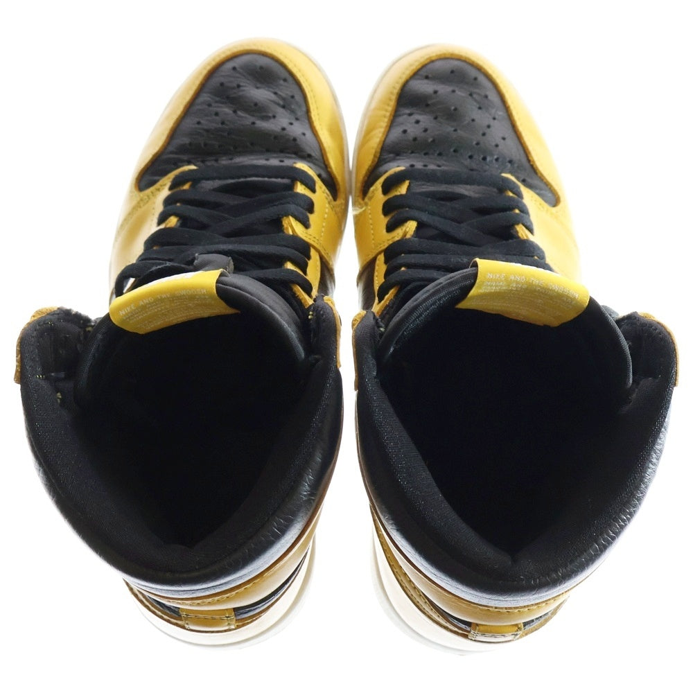 NIKE(ナイキ) AIR JORDAN1 HIGH OG エアジョーダン1 パラン ハイカットスニーカー イエロー US9/27cm 555088-701