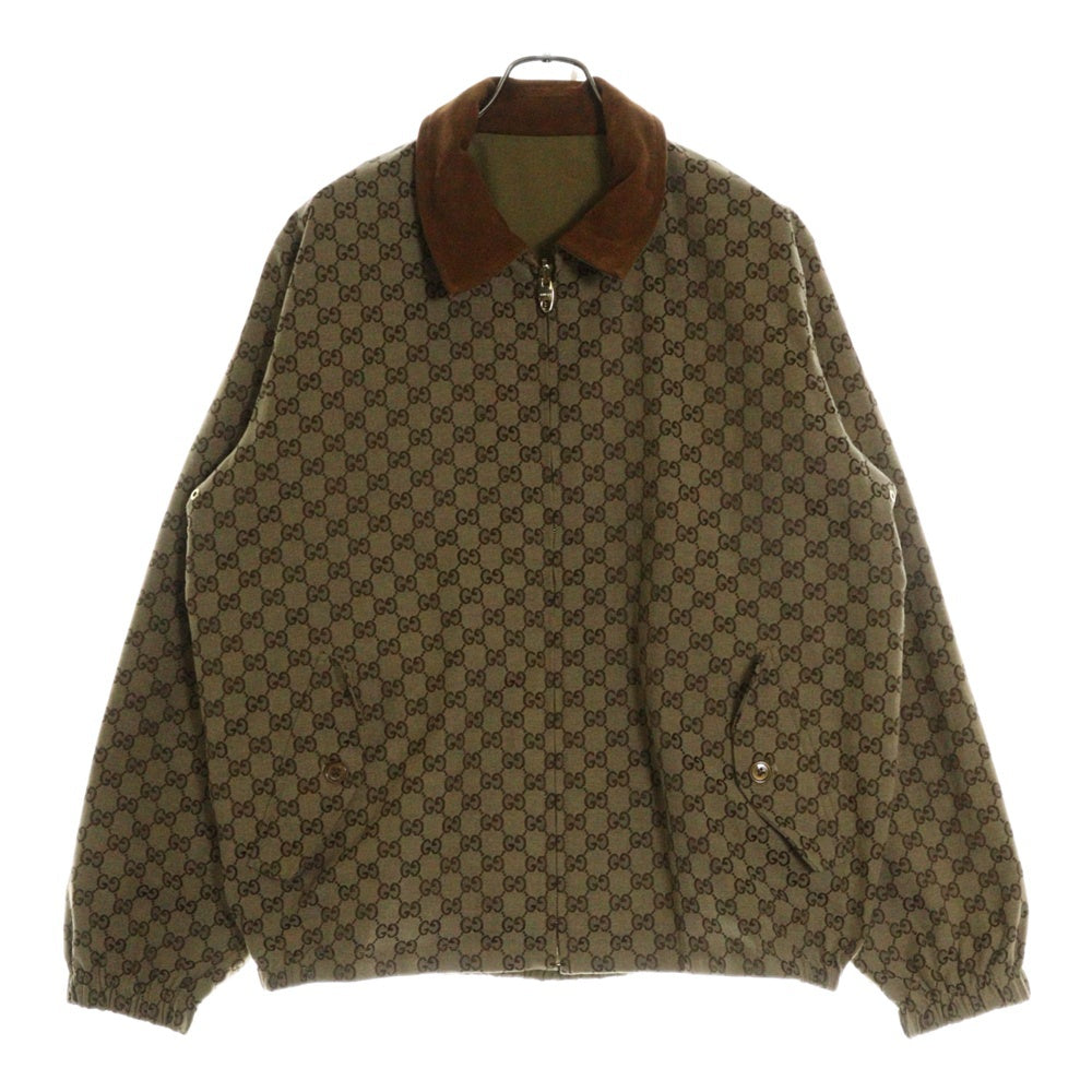 GUCCI(グッチ) 21AW DOUBLE SIDED RETRO GG PRINTING JACKET GG総柄 リバーシブルジャケット ブラウン 654842 Z8AN5