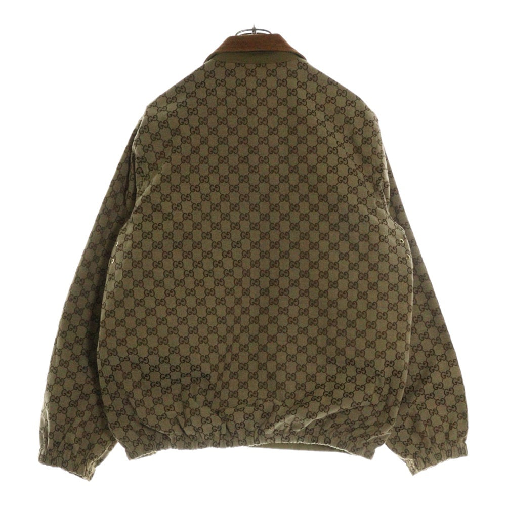 GUCCI(グッチ) 21AW DOUBLE SIDED RETRO GG PRINTING JACKET GG総柄 リバーシブルジャケット ブラウン 654842 Z8AN5