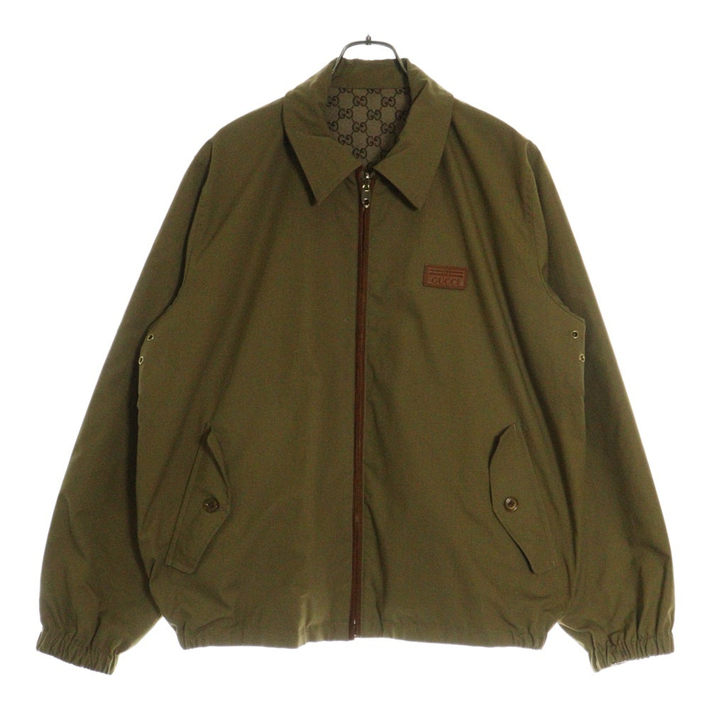 GUCCI(グッチ) 21AW DOUBLE SIDED RETRO GG PRINTING JACKET GG総柄 リバーシブルジャケット ブラウン 654842 Z8AN5