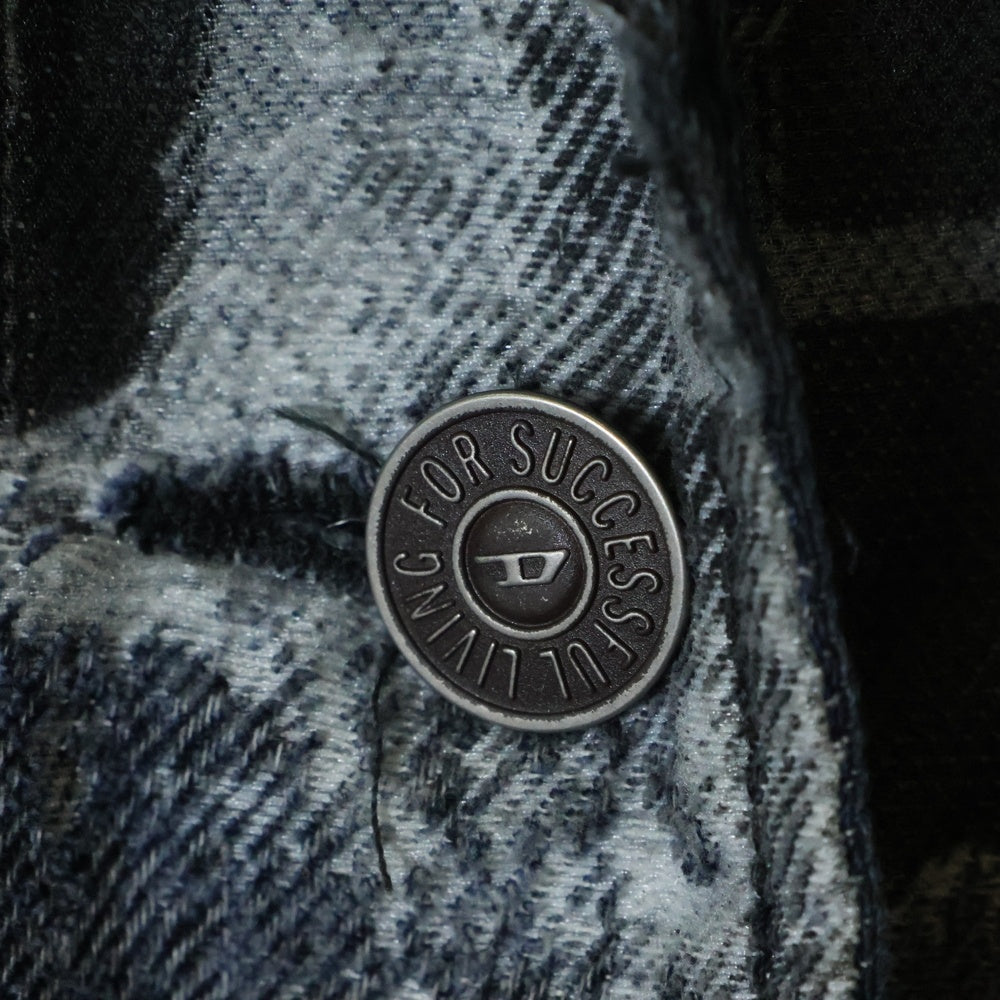 DIESEL(ディーゼル) DE-PIA-FSE シースルー デニムロングコート レディース ブラック A13809