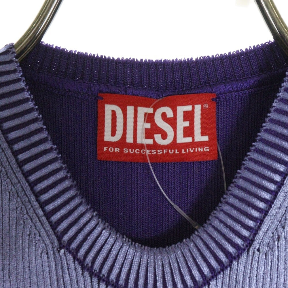 DIESEL(ディーゼル) M-CADDIX-TOP-M Dロゴ ノースリーブニットトップス タンクトップ レディース A17695