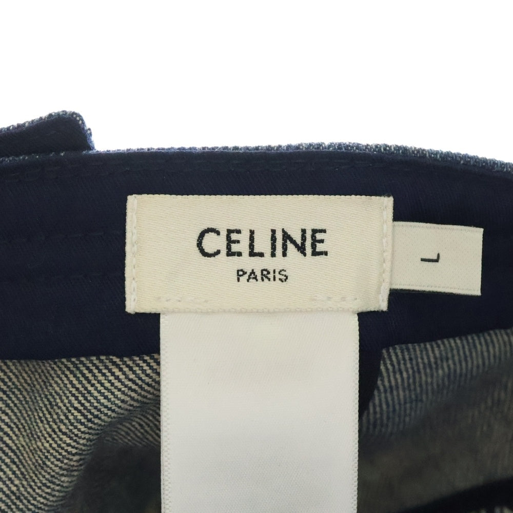 CELINE(セリーヌ) トリオンフ デニムベースボールキャップ 帽子 インディゴ 2AUT6930F