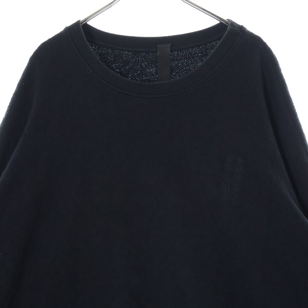 CHROME HEARTS(クロムハーツ) Y NOT ワイノット ロゴ刺繍 CHプラス総柄 長袖Tシャツ ロンT カットソー ブラック