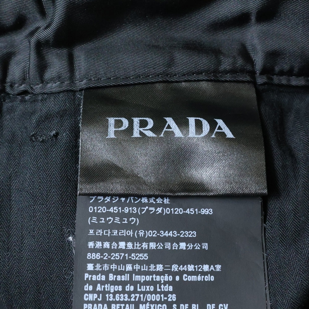PRADA(プラダ) 19AW Nylon Gabardine Trousers トライアングルロゴ ナイロンパンツ ブラック SPG41 S182 I18