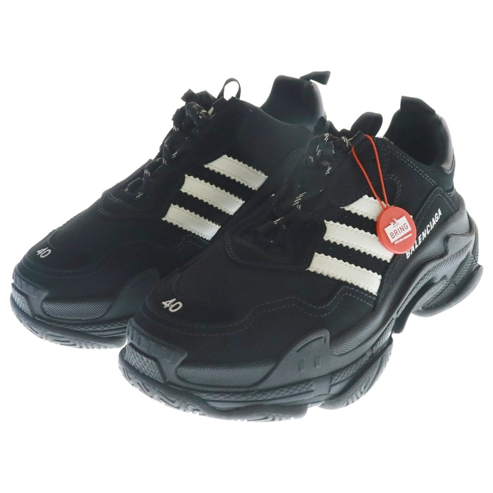 BALENCIAGA(バレンシアガ) × adidas TRIPLE S TRAINERS 712821 アディダス トリプルエス レースアップスニーカー ダッドスニーカー ブラック