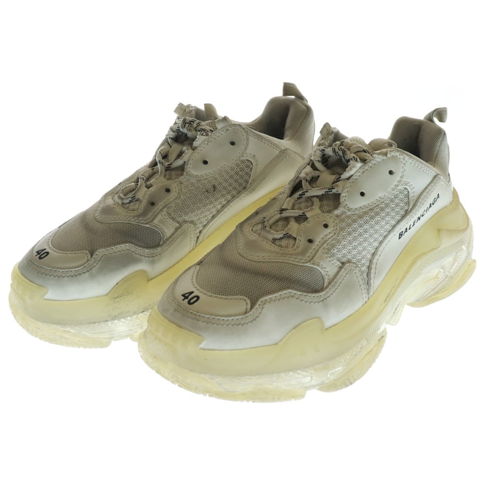 BALENCIAGA(バレンシアガ) TRIPLE S トリプルS クリアソール メッシュ ローカットスニーカー ホワイト 544351