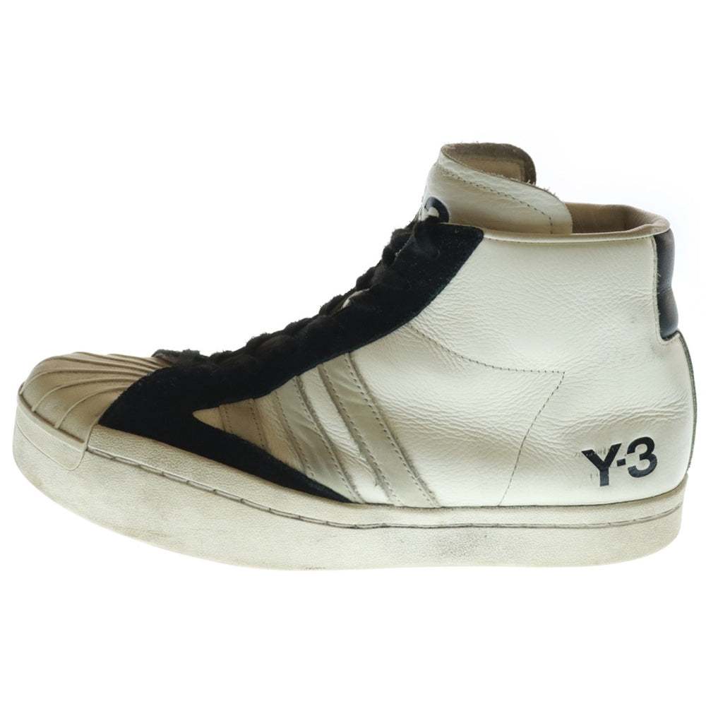 Y-3(ワイスリー) Yohji Pro ヨージプロ レザーハイカットスニーカー US7/25cm H02577 ホワイト