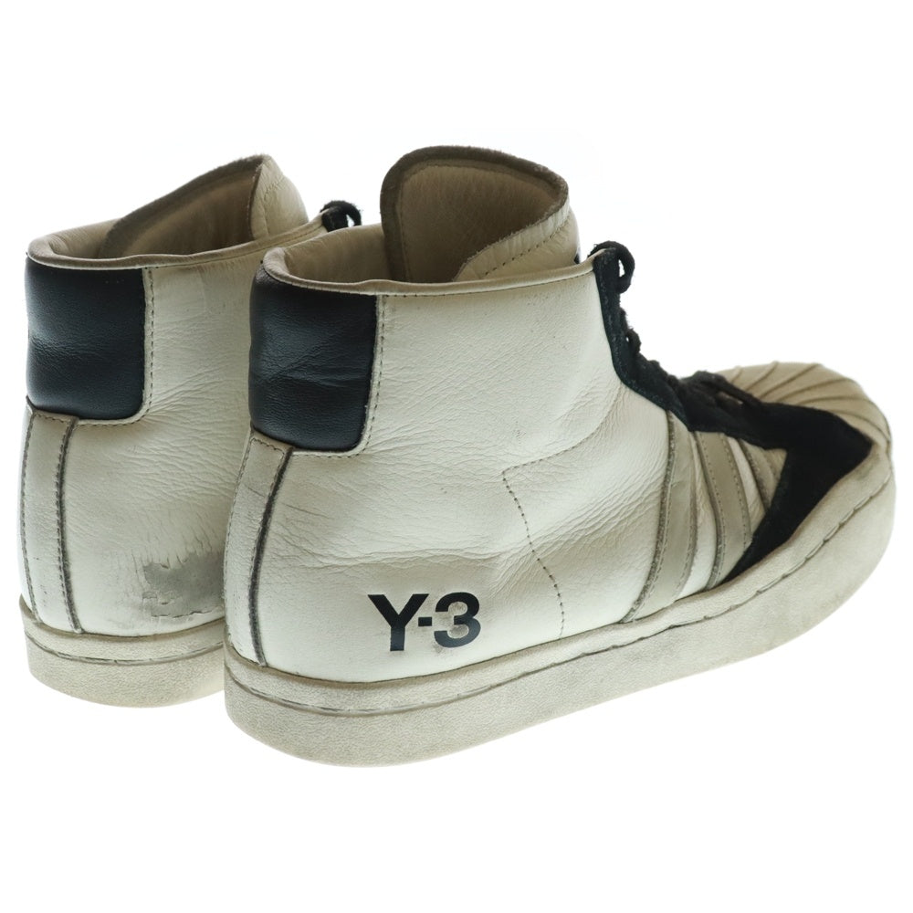 Y-3(ワイスリー) Yohji Pro ヨージプロ レザーハイカットスニーカー US7/25cm H02577 ホワイト