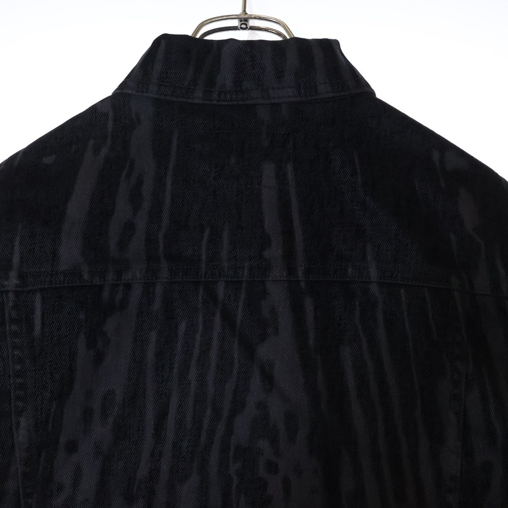 THUG CLUB(サグクラブ) 25SS Blood Lazered Denim Jacket ブラッドレーザードデニムジャケット ブラック TC25JK1202