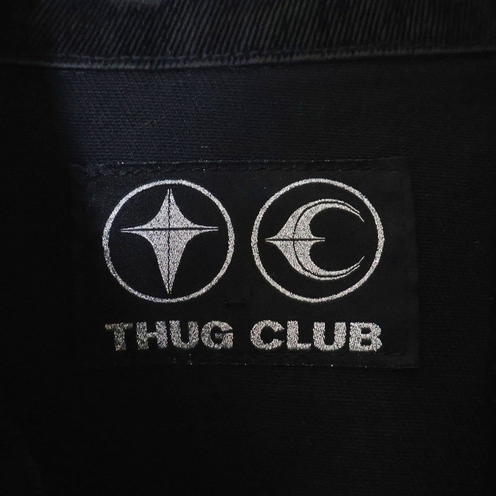 THUG CLUB(サグクラブ) 25SS Blood Lazered Denim Jacket ブラッドレーザードデニムジャケット ブラック TC25JK1202