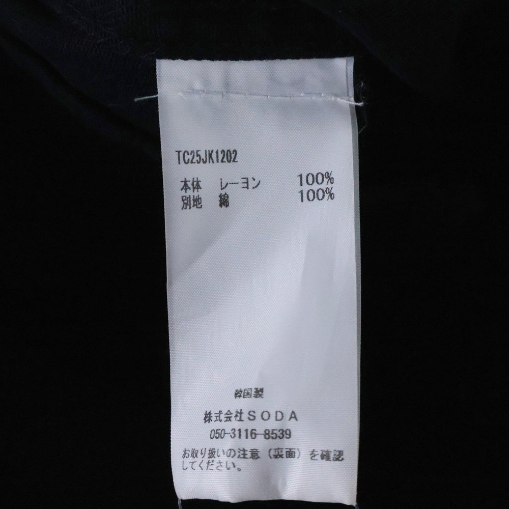 THUG CLUB(サグクラブ) 25SS Blood Lazered Denim Jacket ブラッドレーザードデニムジャケット ブラック TC25JK1202