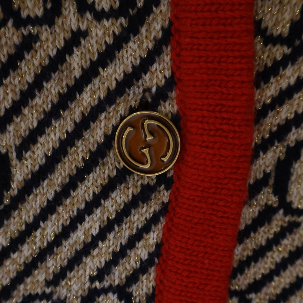 GUCCI(グッチ) Wool Knit Jacket GG総柄 ウールニットジャケット ベージュ 553505 XKAIV