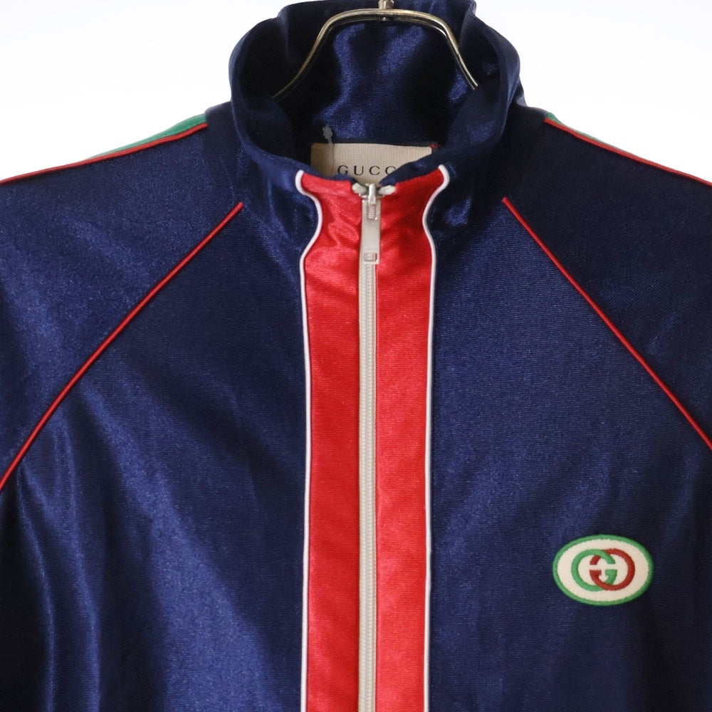 GUCCI(グッチ) シェリーライン シャイニージャージー トラックジャケット ネイビー 655341 XJDF1