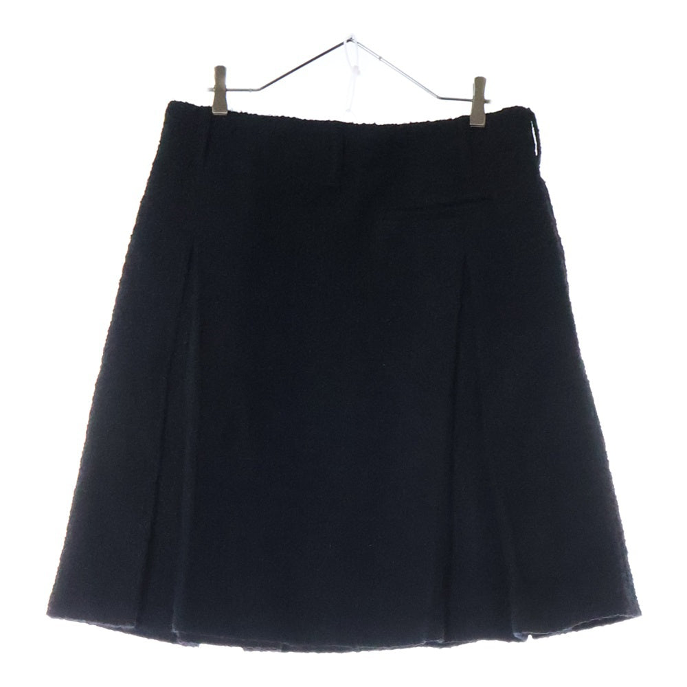 AMBUSH(アンブッシュ) PLEATED TWEED MIDI SKIRT プリーツ ツイードミッドスカート ブラック レディース