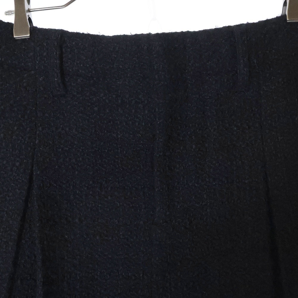 AMBUSH(アンブッシュ) PLEATED TWEED MIDI SKIRT プリーツ ツイードミッドスカート ブラック レディース