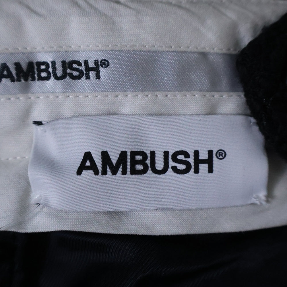 AMBUSH(アンブッシュ) PLEATED TWEED MIDI SKIRT プリーツ ツイードミッドスカート ブラック レディース