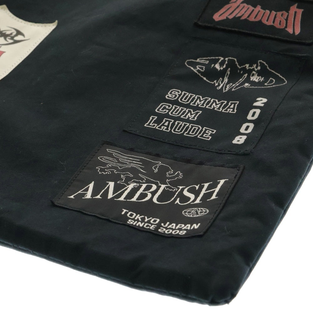 AMBUSH(アンブッシュ) PATCHWORK TOTE BAG パッチワーク トートバッグ ショルダーバッグ ブラック