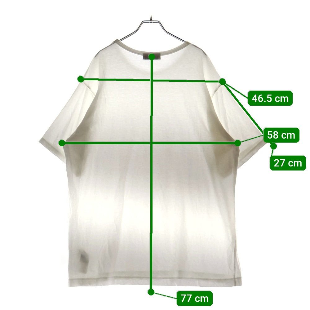 Yohji Yamamoto POUR HOMME(ヨウジヤマモト プールオム) クルーネック 半袖Tシャツ カットソー ホワイト HE-T02-070