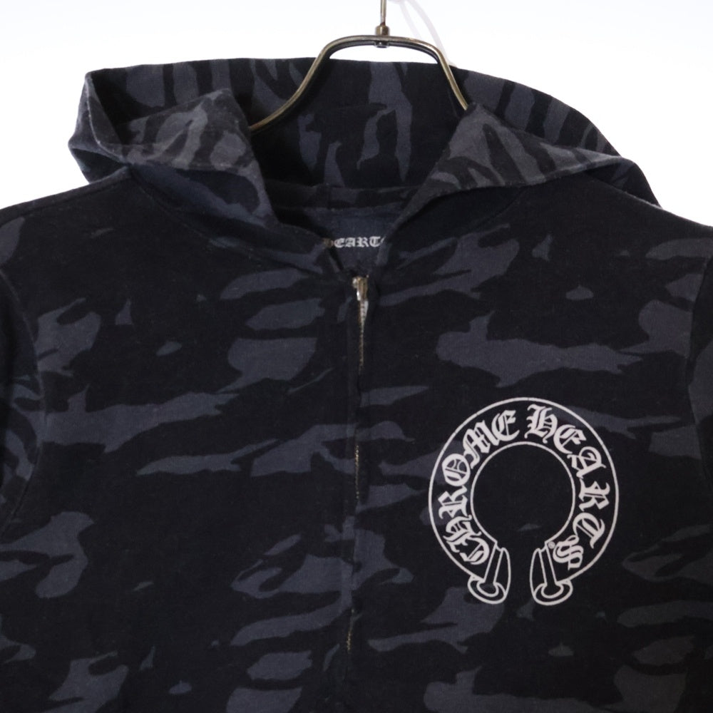 CHROME HEARTS(クロムハーツ) SWTSHRT HD ZIP カモフラージュ 迷彩 ジップアップスウェットパーカー フーディー グレー