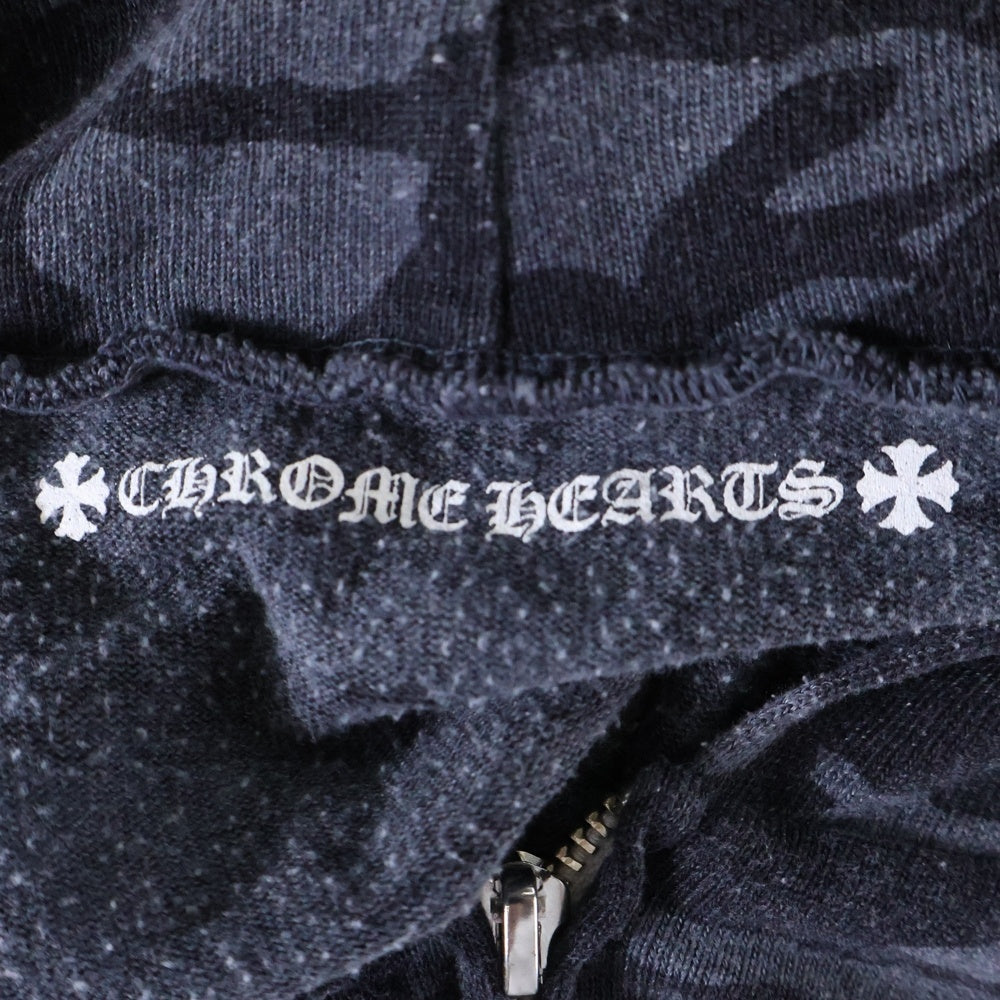 CHROME HEARTS(クロムハーツ) SWTSHRT HD ZIP カモフラージュ 迷彩 ジップアップスウェットパーカー フーディー グレー