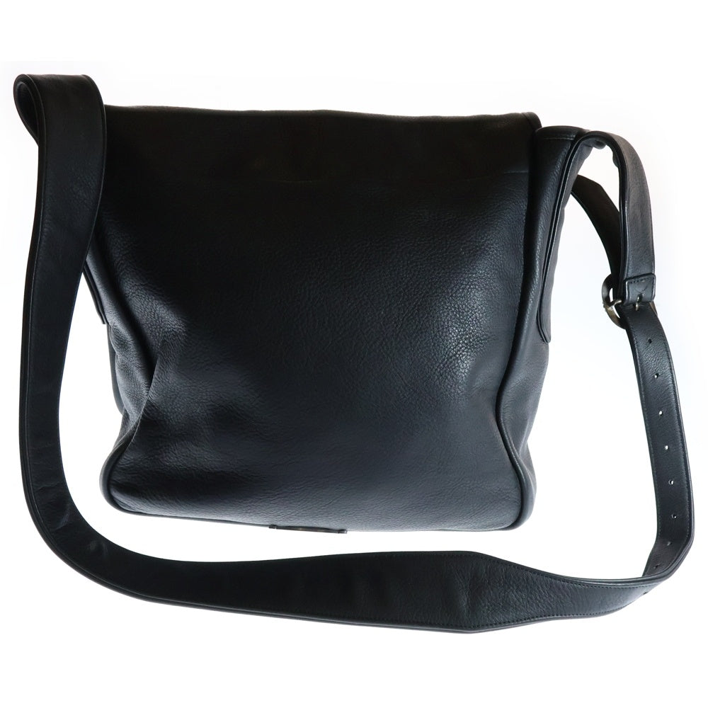 CHROME HEARTS(クロムハーツ) BAGMAIL BS FLUER メールバッグ BSフレア装飾 レザーショルダーバッグ ブラック