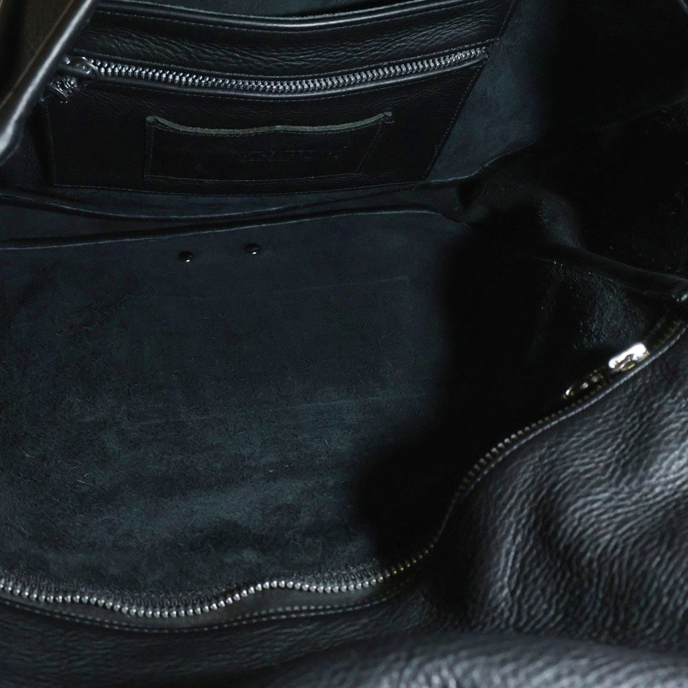 CHROME HEARTS(クロムハーツ) BAGMAIL BS FLUER メールバッグ BSフレア装飾 レザーショルダーバッグ ブラック
