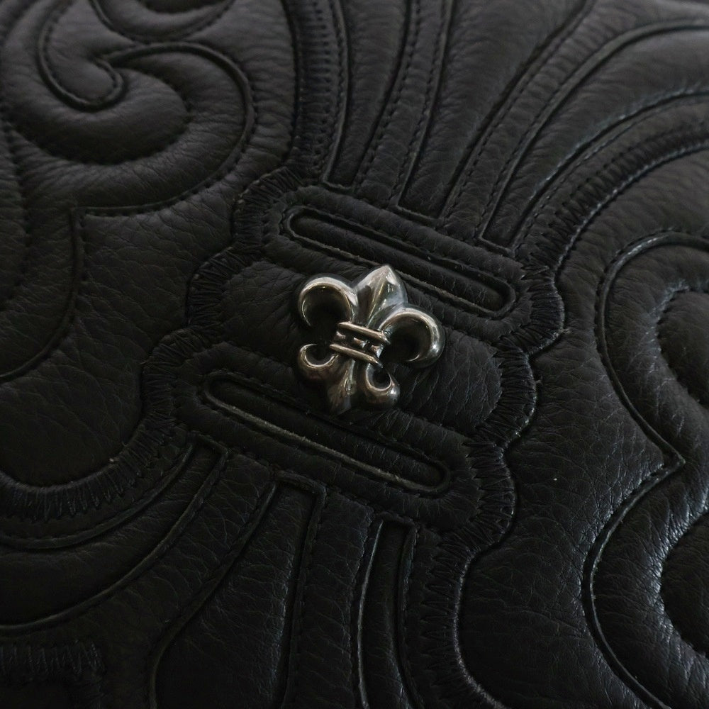 CHROME HEARTS(クロムハーツ) BAGMAIL BS FLUER メールバッグ BSフレア装飾 レザーショルダーバッグ ブラック
