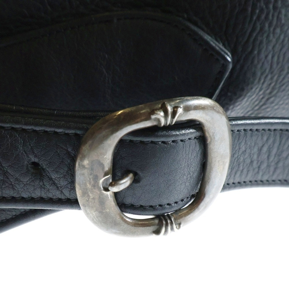 CHROME HEARTS(クロムハーツ) BAGMAIL BS FLUER メールバッグ BSフレア装飾 レザーショルダーバッグ ブラック