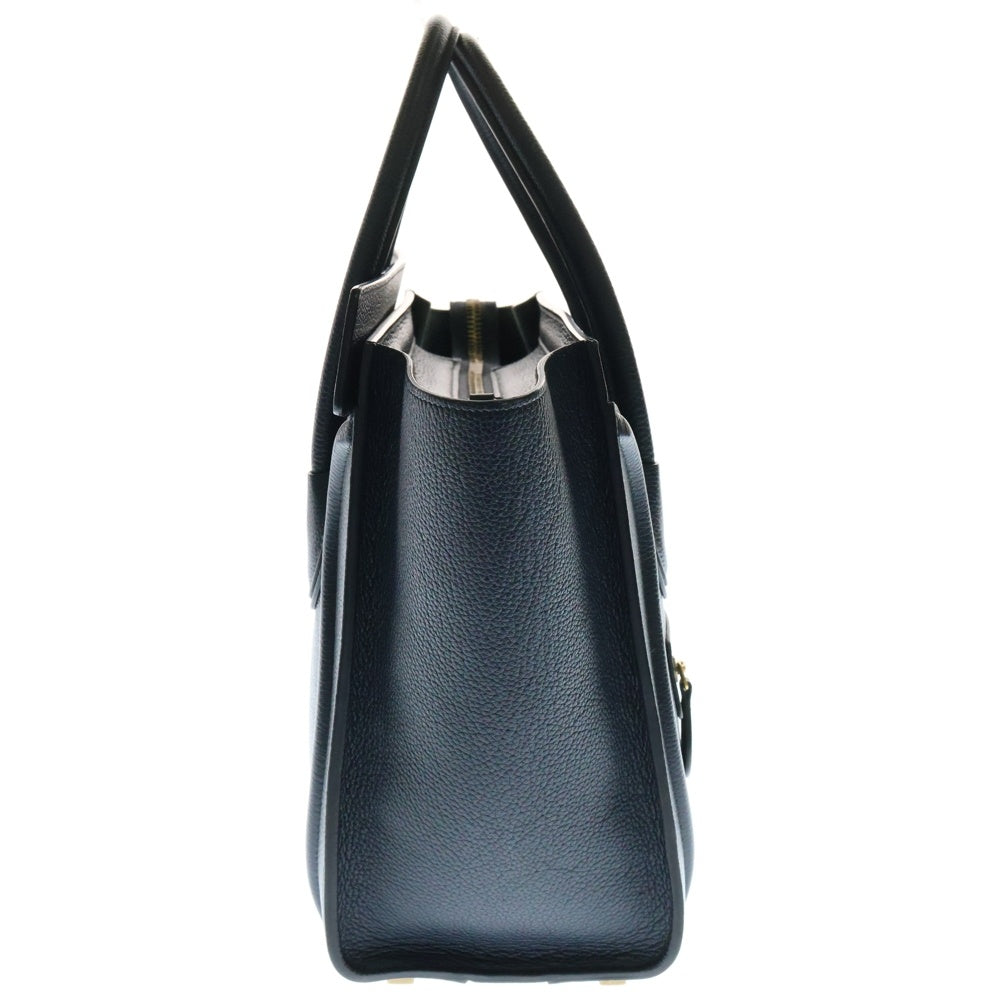 CELINE(セリーヌ) ラゲージ マイクロショッパー レザー ハンドバッグ ネイビー