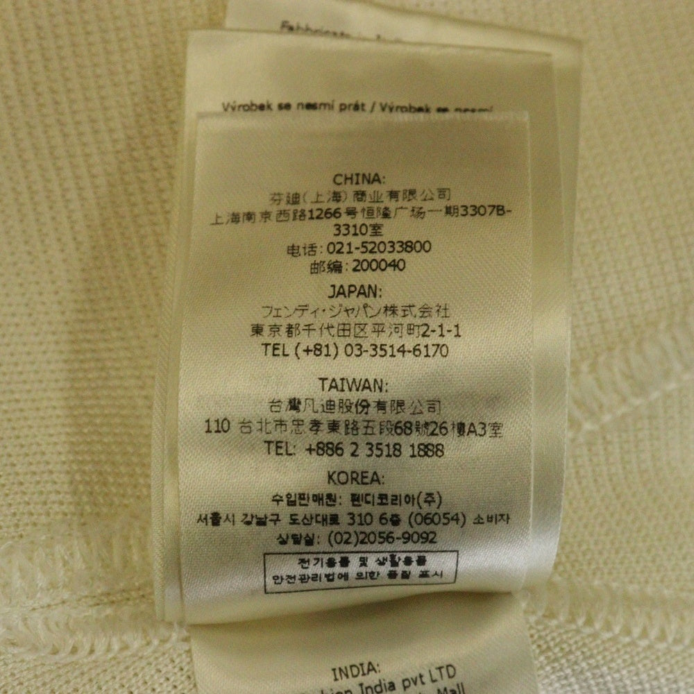 FENDI(フェンディ) ×VERSACE ×ヴェルサーチ セーフティピン装飾 ニットワンピース アイボリー FND952AJTM レディース