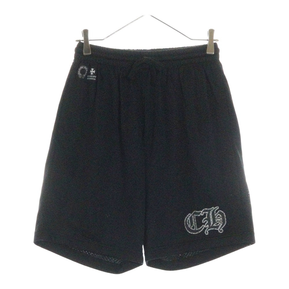 CHROME HEARTS(クロムハーツ) MESH WARM UP JERSEY CHプリントメッシュハーフパンツ ショーツ ブラック