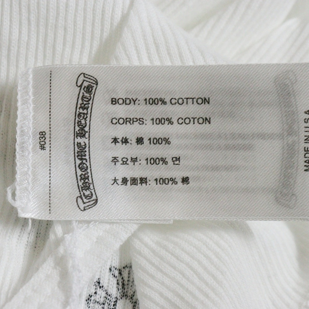 CHROME HEARTS(クロムハーツ) LOVE YOU RIB TANK WHITE オンライン限定ハートプリント タンクトップ ノースリーブシャツ ホワイト